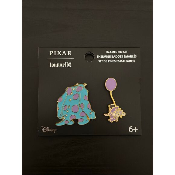 Loungefly Accessories - Loungefly Disney Pixar Monsters, Inc. Sully & Boo Enamel Pin Set